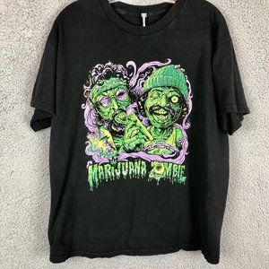 Cheech and Chong Marijuana Zombie Kush Ganja 420 Stoner Size‎ L Graphic T-Shirt
